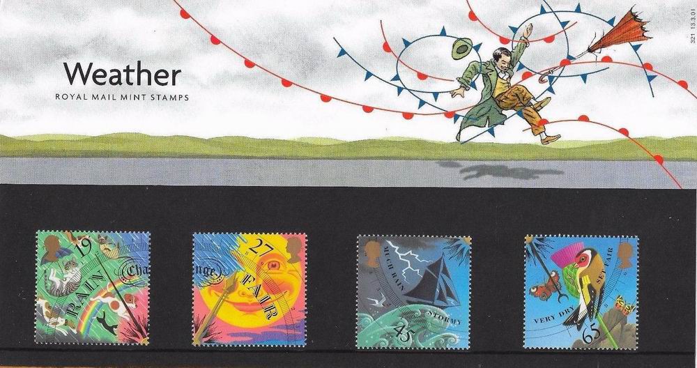 (image for) Great Britain 2001 Stamps Presentation Pack The Weather MNH